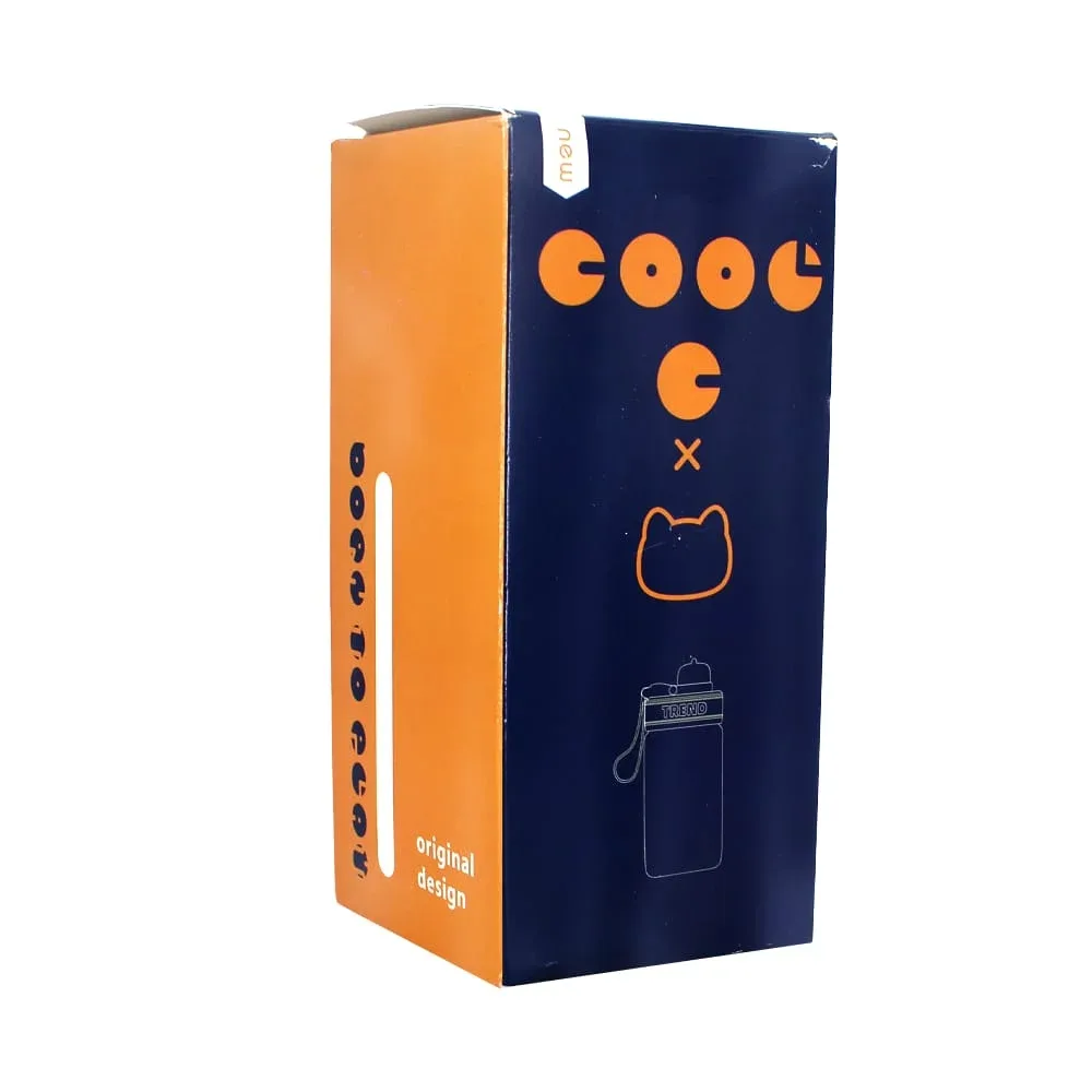 Botella intaltil de plástico con capacidad de 390ml + diseño de gatito, variedad de colores / fb-5317