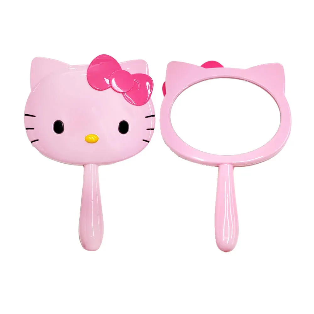 Espejo mediano de mano para maquillaje en forma de hello kitty / 212
