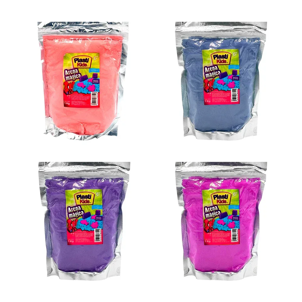 Bolsa de arena mágica plasti kids de 1kg, variedad de colores / 863548