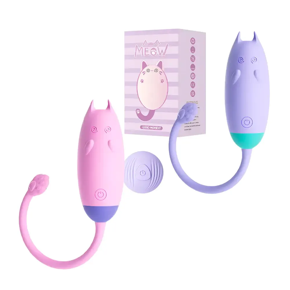 Vibrador en forma de gatito con 10 niveles de velocidad + aplicación, variedad
