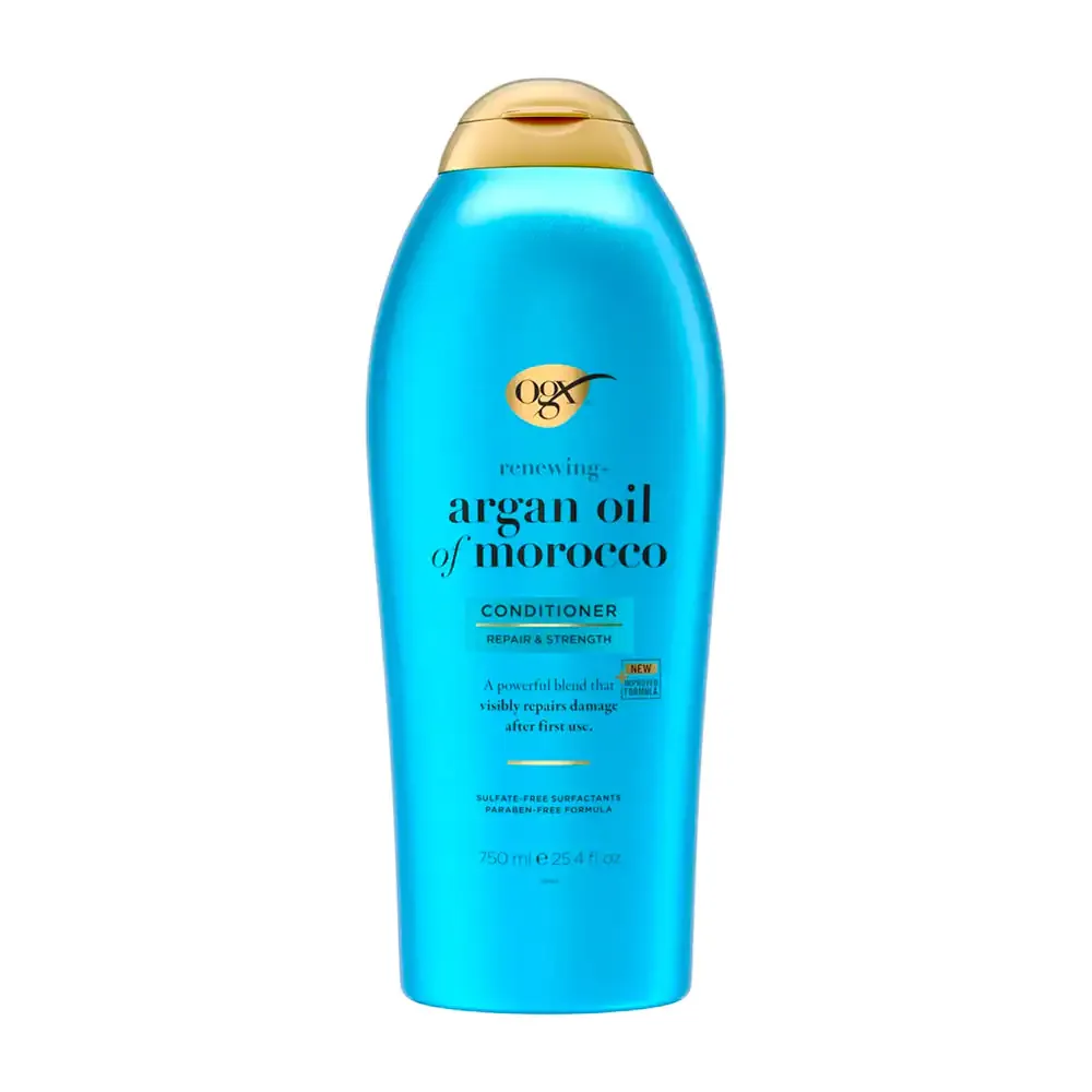 Acondicionador ogx de 750ml con extracto de argán para reparar el cabello