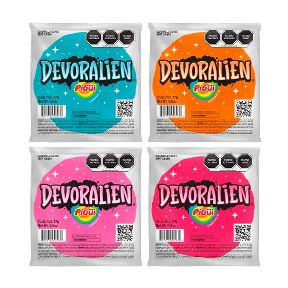 1pza Cachetada devoralien en forma circular con estampado de estrellas, 17g