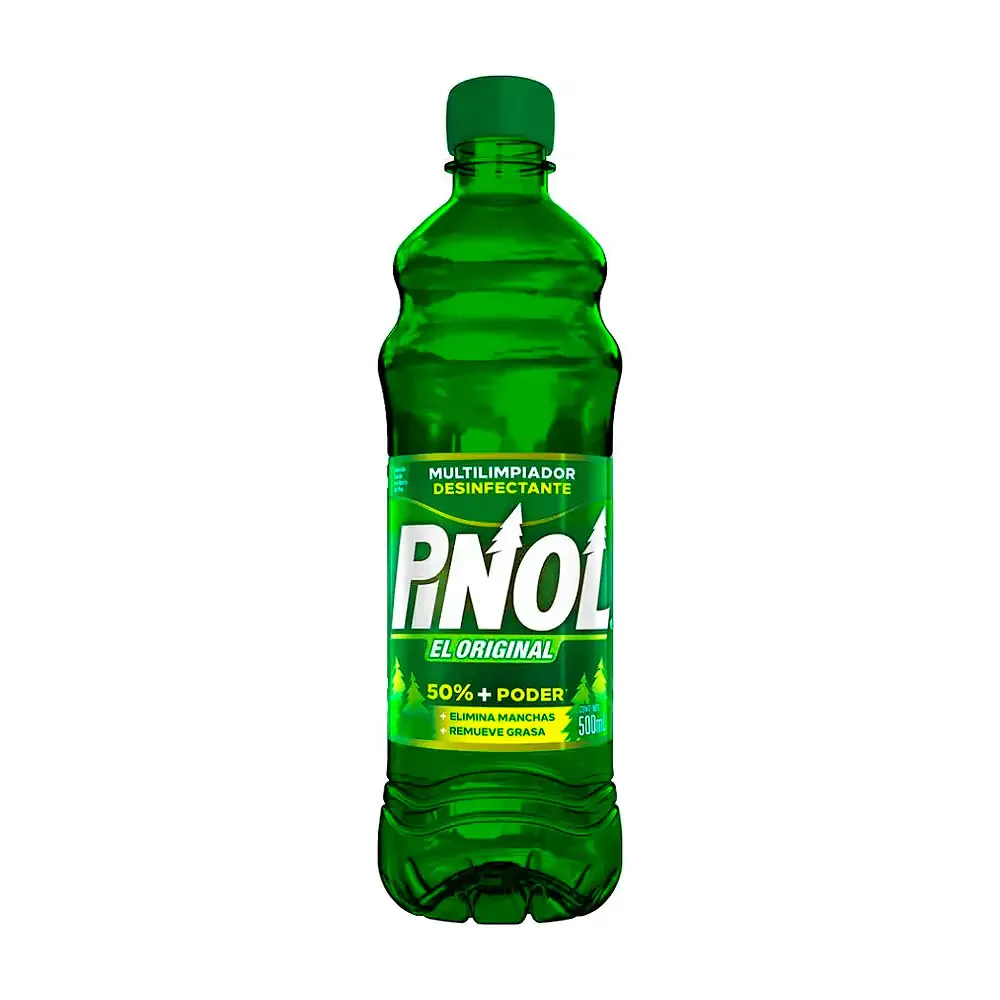 1pza botella de limpiador pinol con aceite de pino original, 500ml / pinol500
