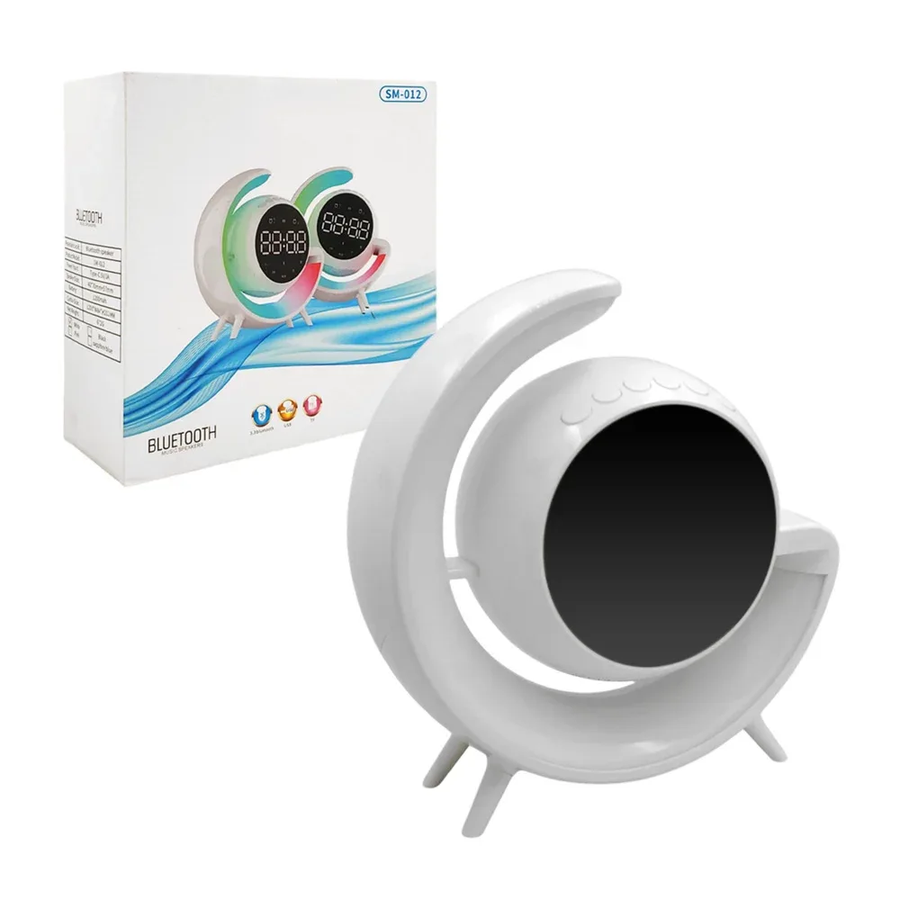 Bocina reloj despertador con luz rgb en forma de G, entrada tf y usb, variedad