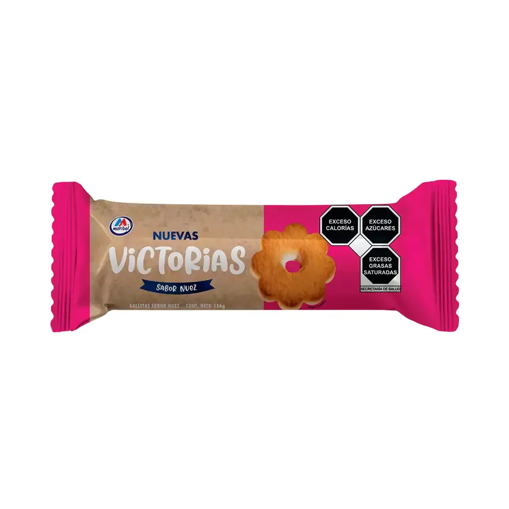 Paquete de galletas victorias sabor nuez en forma de flor, 156g / 003779