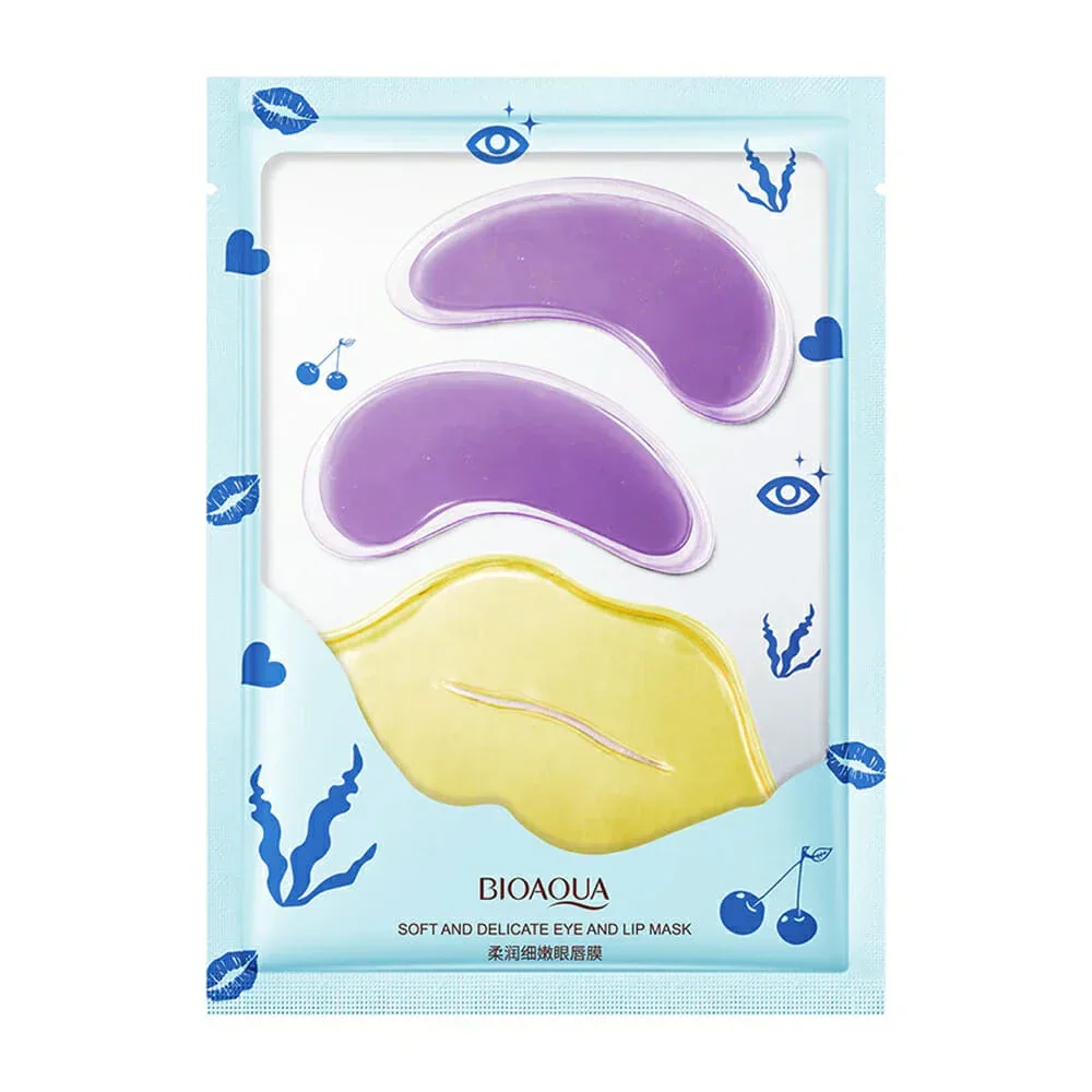 Juego de mascarilla para labios y mascarilla para ojos / soft and delicate mask / bqy93004