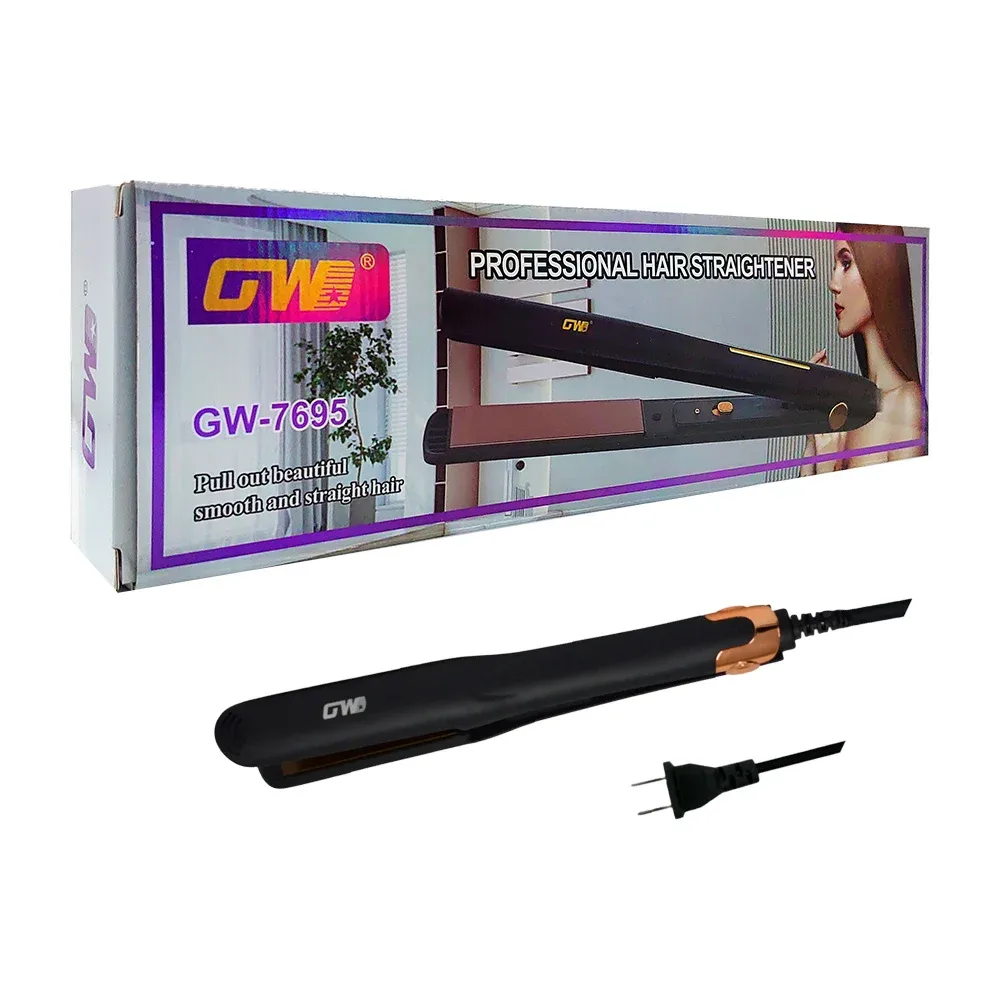 Plancha profesional eléctrica con placa de aluminio para alaciar el cabello / gw-7695