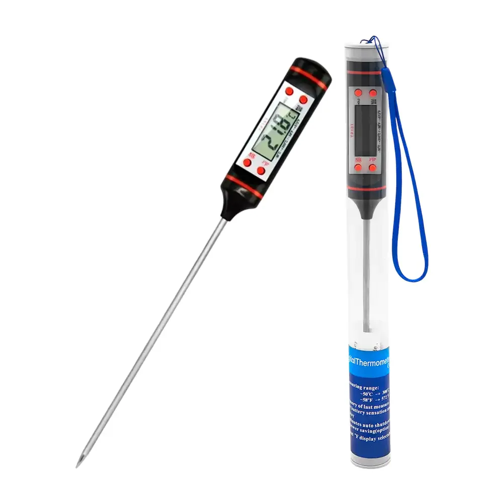 Termómetro digital de acero inoxidable para cocina + estuche y asa / 1693996