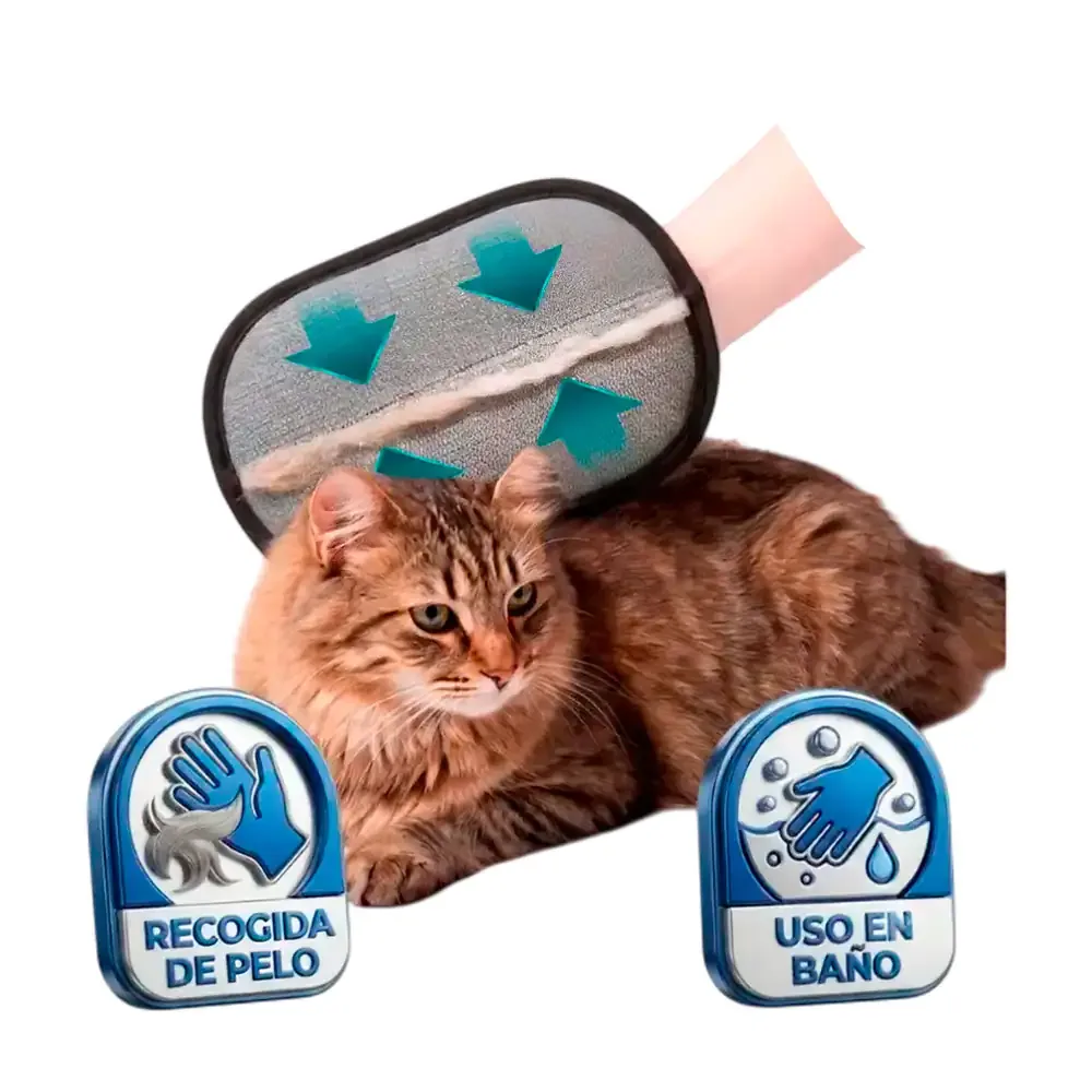 Guante cepillo quita pelo para mascota / mas.10