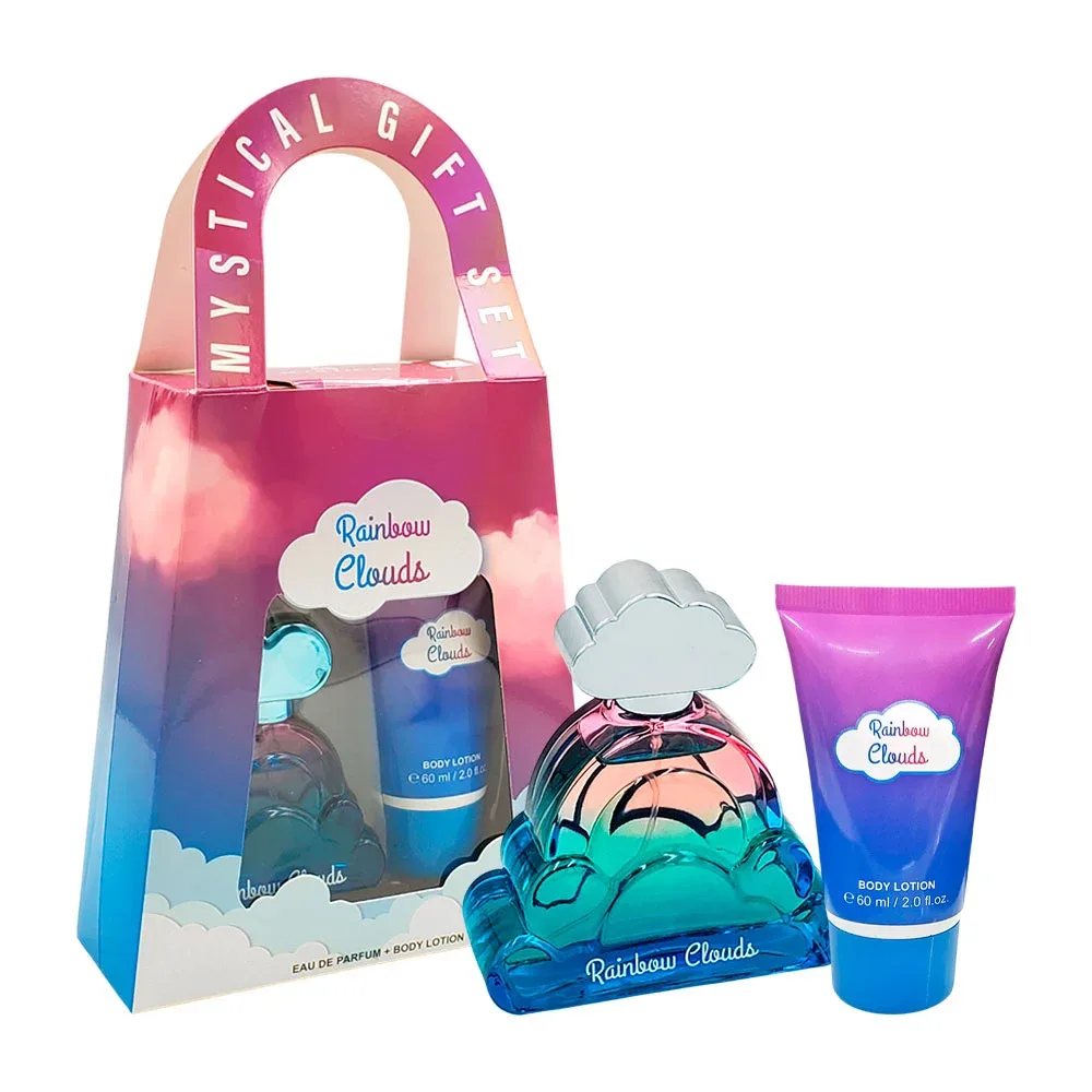 Kit ranbow cloud mystical con crema de 60ml y fragancia de 30ml para dama