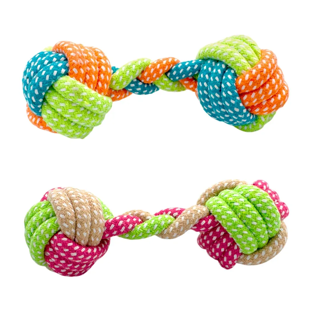 Juguete de cuerda con nudos para mascotas, variedad de colores / 18-0037