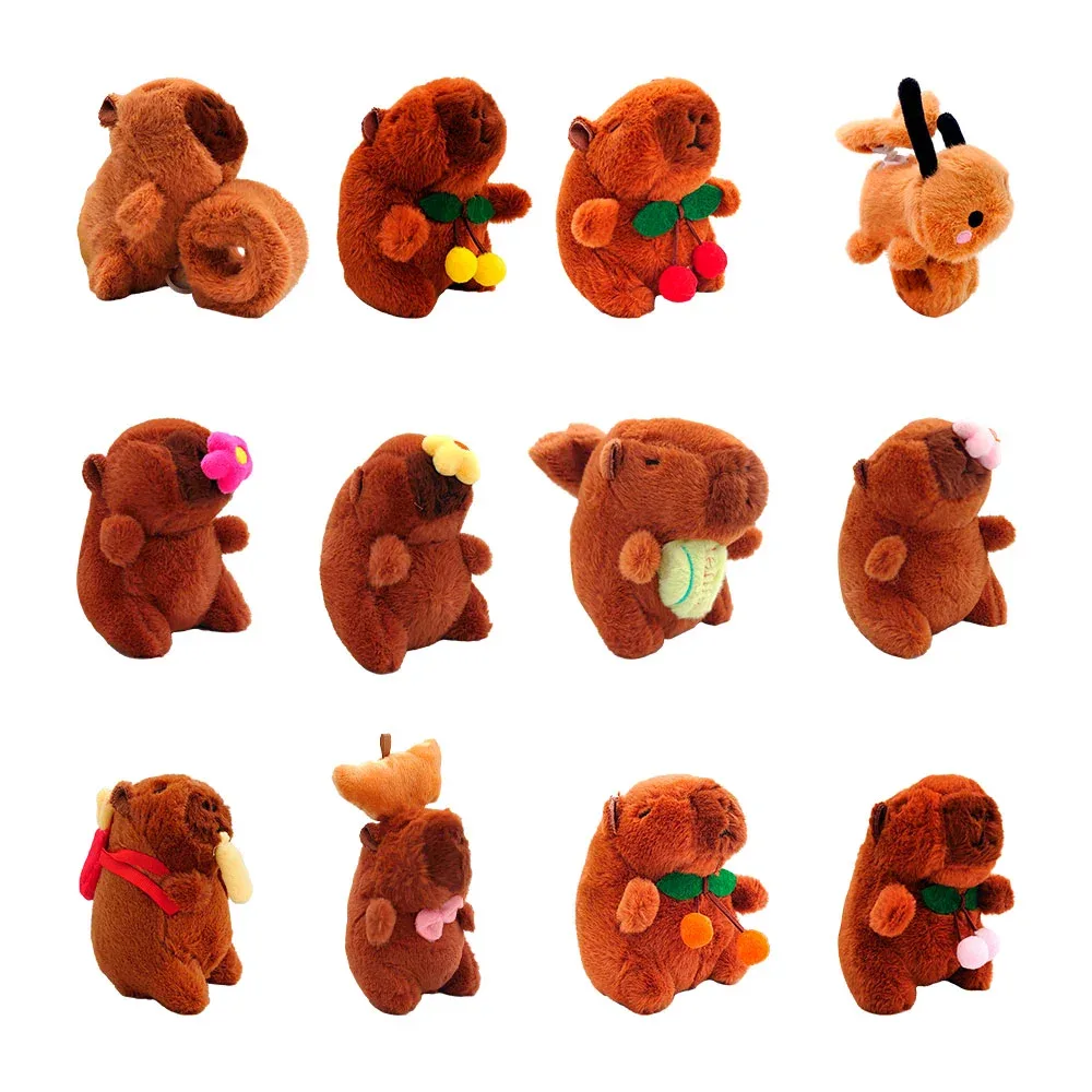Llavero de peluche afelpado con diseño de capibara y función de cuerda o sonido, variedad de modelos / capibara funcion