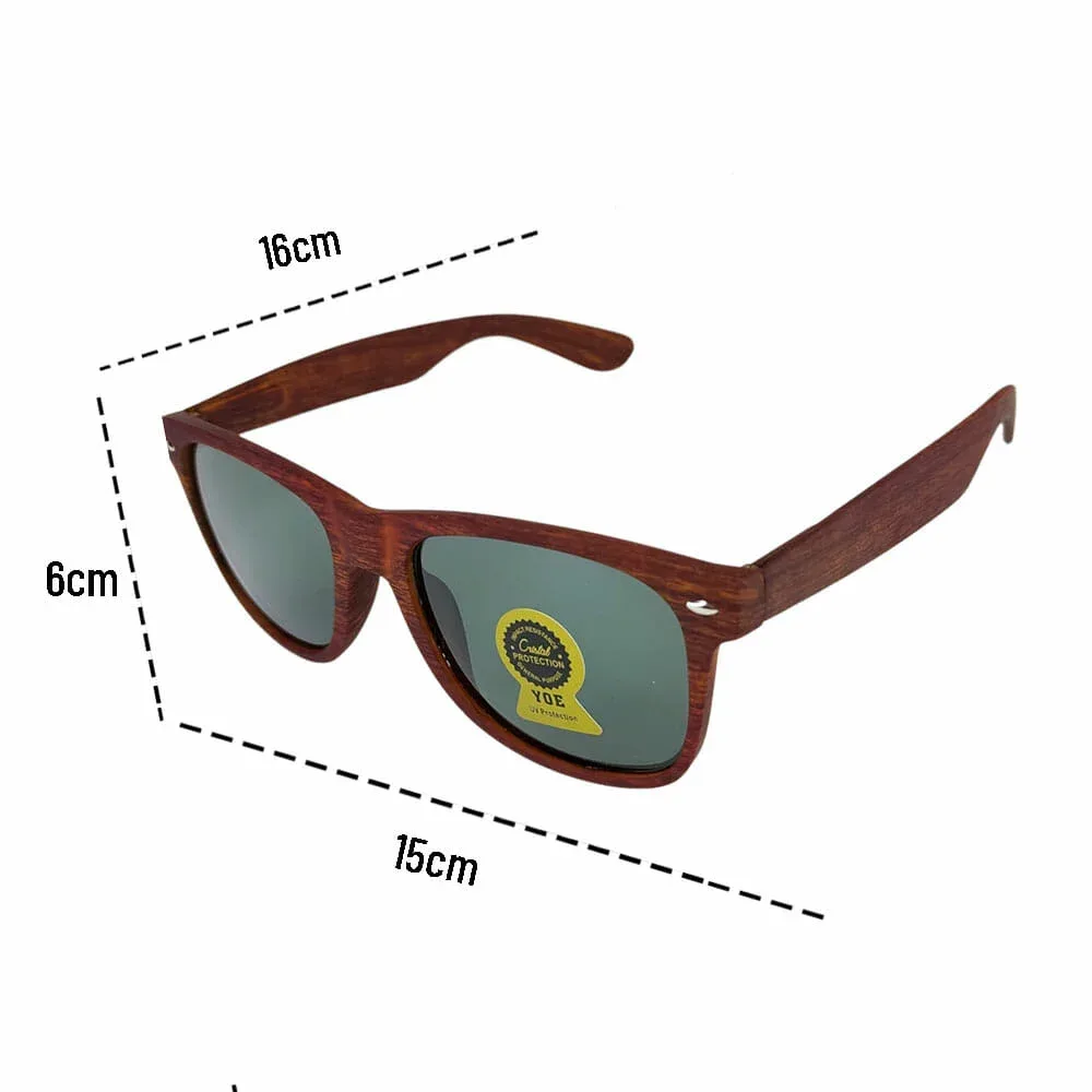 Lentes de sol polarizadas con detalle de madera 3001ma-3f
