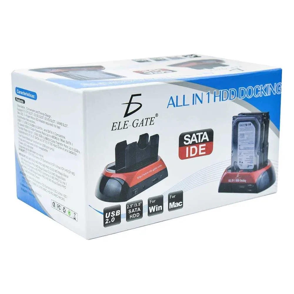 Case Dock Station Disco Duro 2.5 3.5 Sata Ide