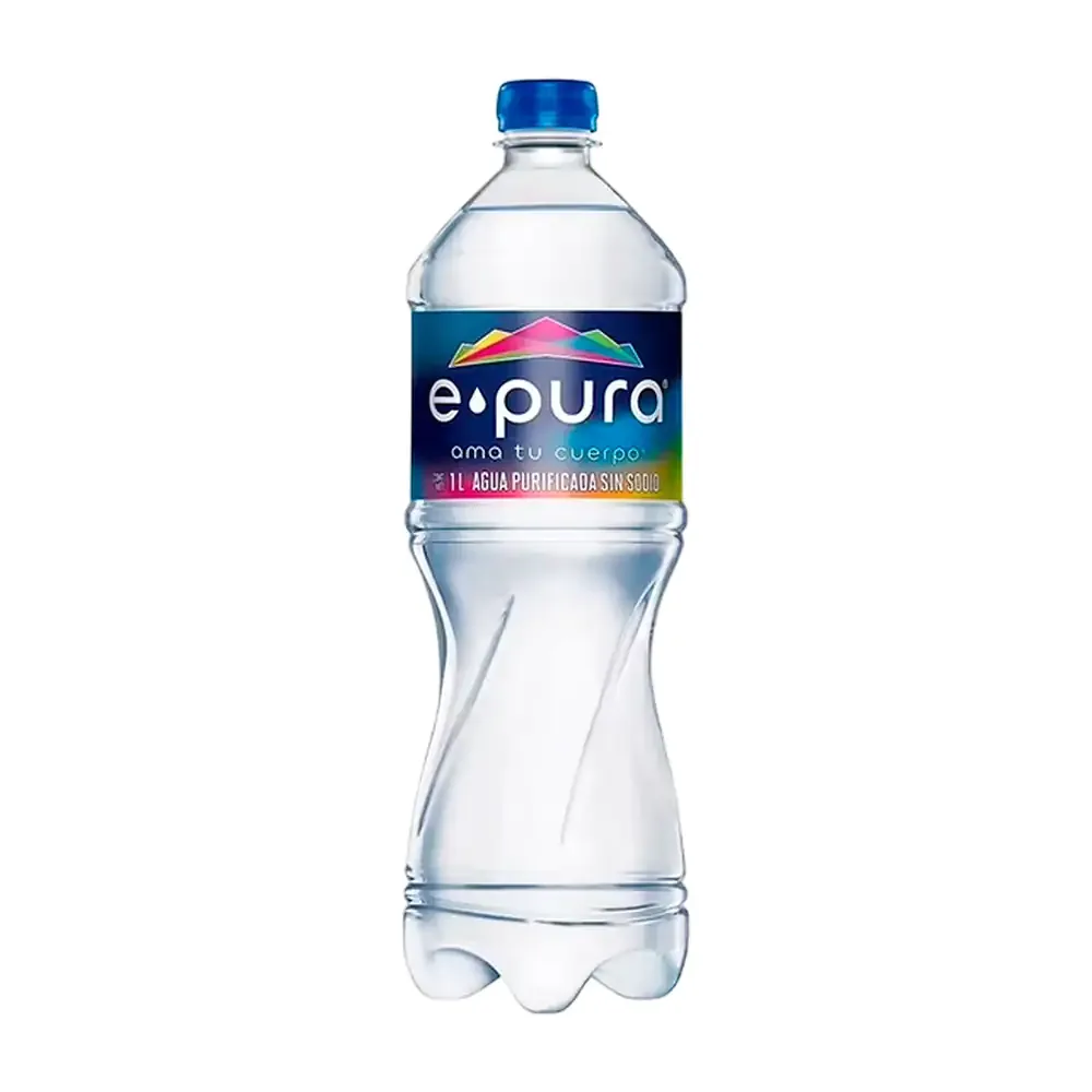1pza botella de agua epura, 1 litro, libre de sodio / 801046