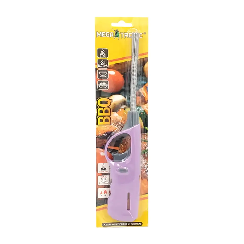 Encendedor largo flexible megatronic rellenable con botón de seguridad, variedad