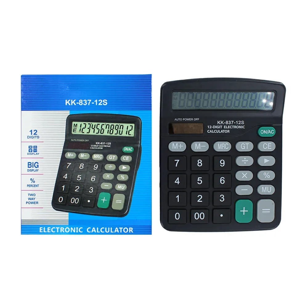 Calculadora electrónica con pantalla digital de 12 dígitos / kk-837-12s / 11669