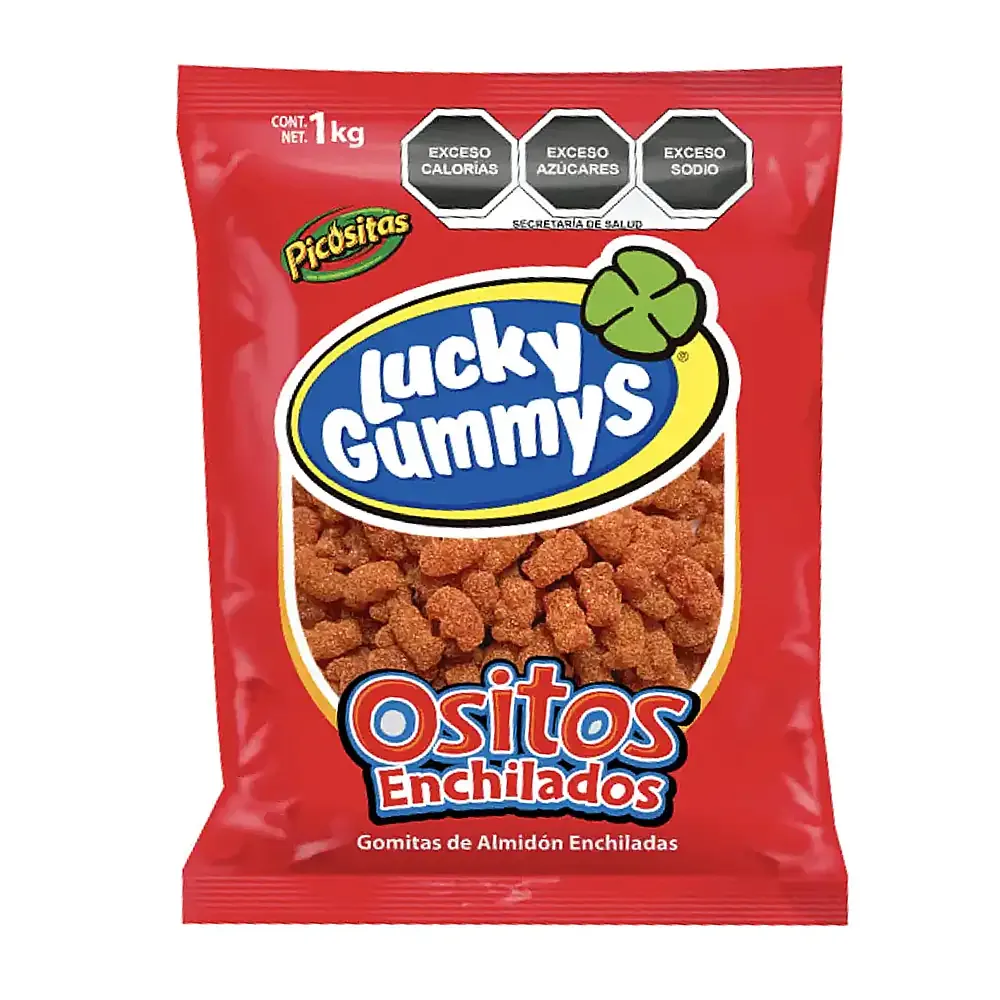 Bolsa con 1kilo de ositos enchilados lucky gummy / 100267