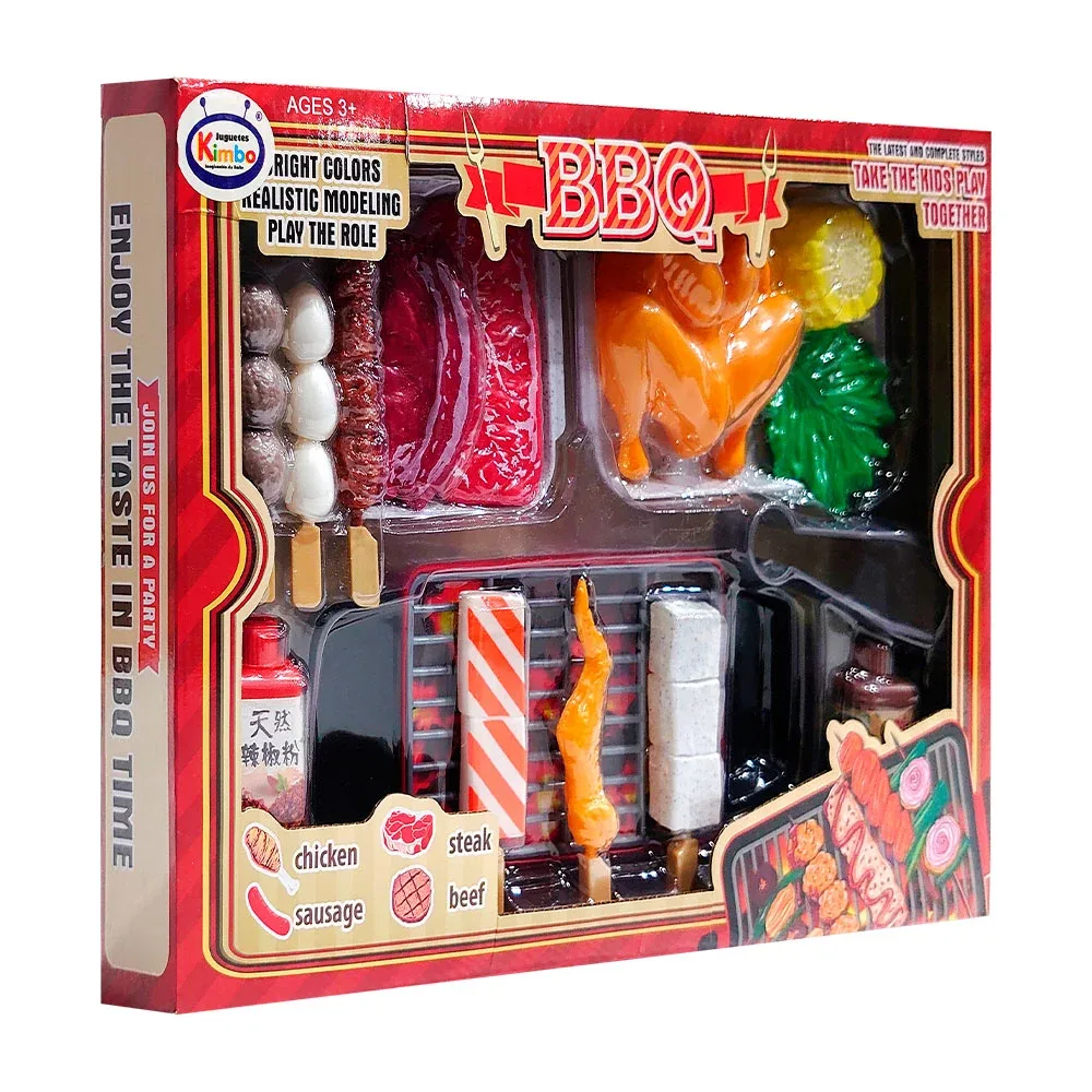 Set de comida de juguete tipo bbq, variedad de accesorios / 2024122