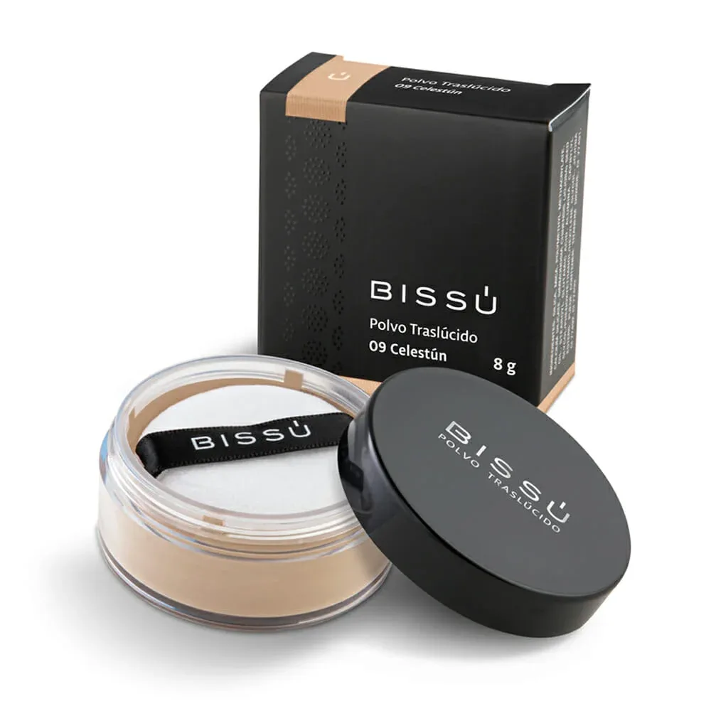 Polvo traslúcido bissú 8g en tono 09-celestún para rostro
