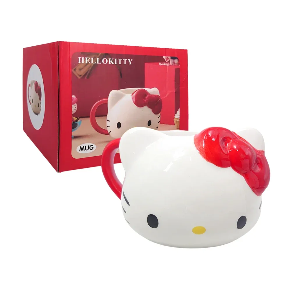 Taza de cerámica en forma de hello kitty, 8cm / mug / 23-tcb-027