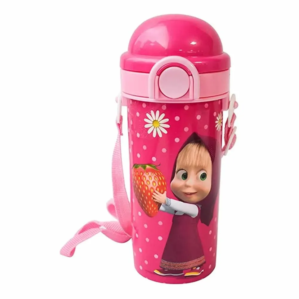 Botella con diseño de masha + correa 500ml plc-6335-l