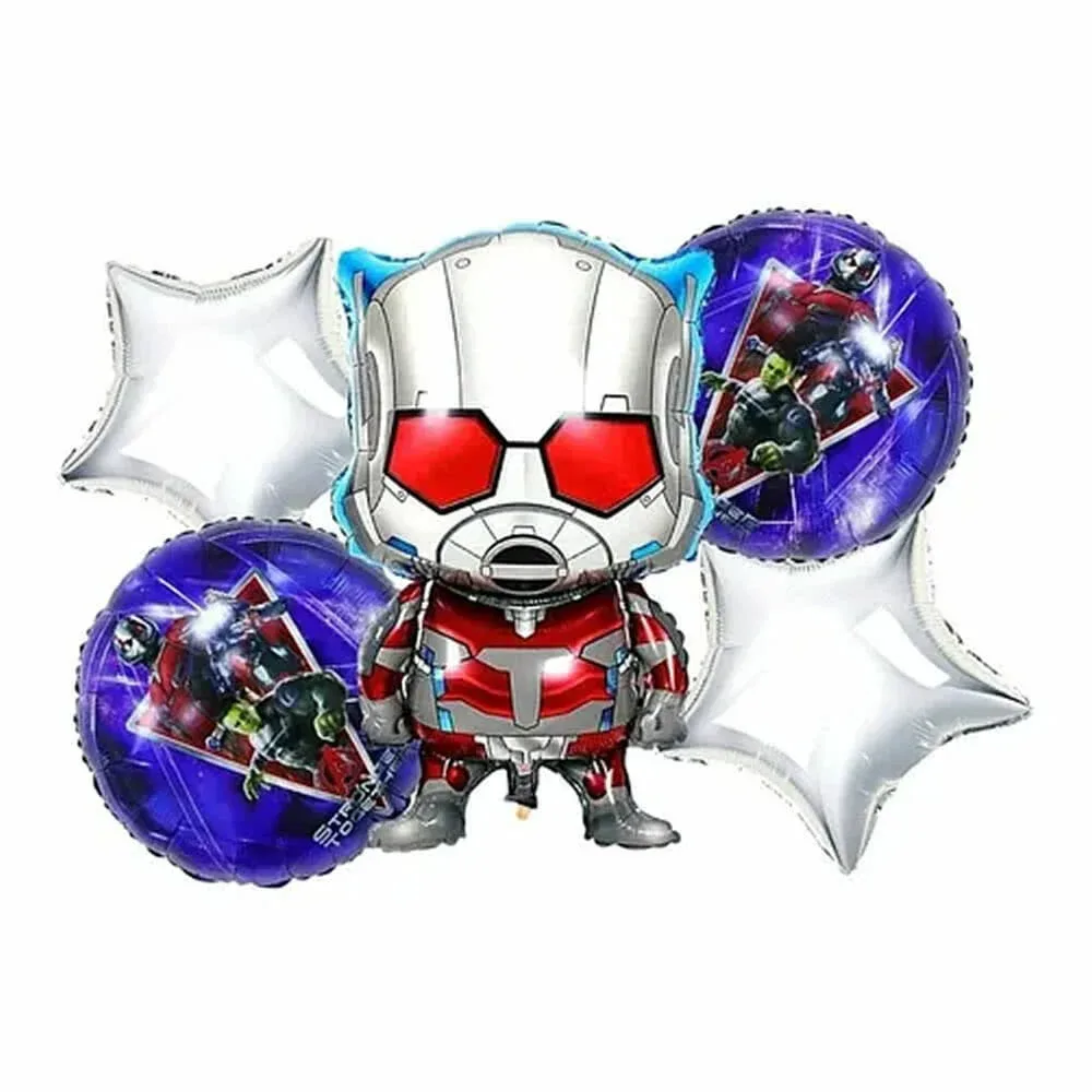 Set 5pzas globos con diseño de atman el hombre hormiga 929129