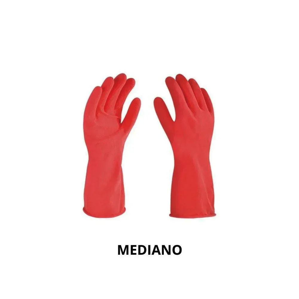 Paquete con par de guantes látex lion tools en tamaño mediano con diseño anatómico / 7171