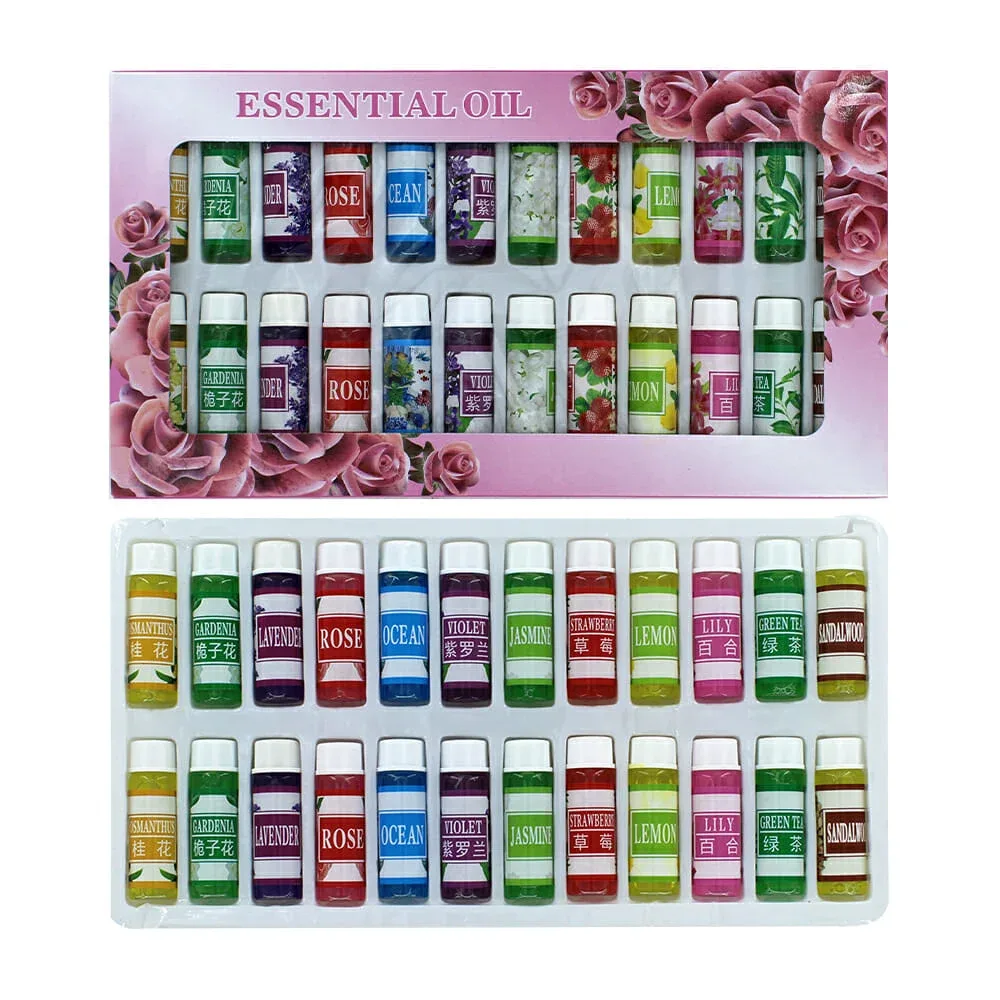 Juego con 24 frascos con esencias de aceite, 5ml para humidificador, variedad de aromas / 11126 / zh85 / spa
