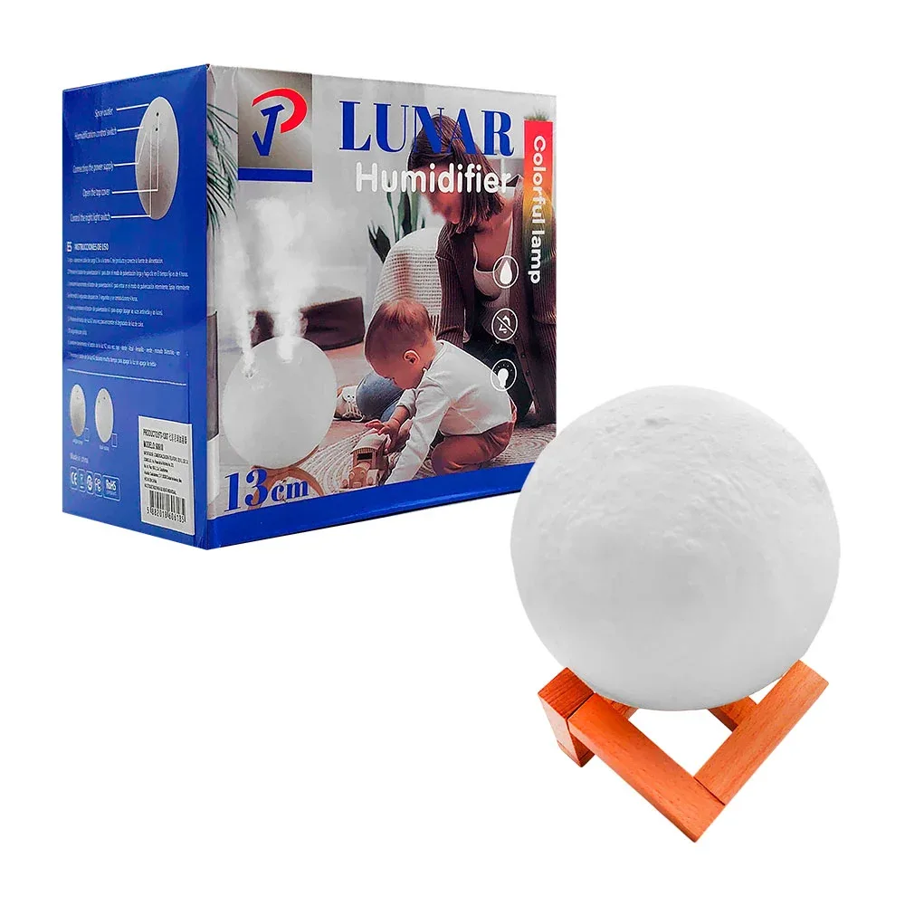 1pza Humidificador decorativo en forma de luna con base de plástico