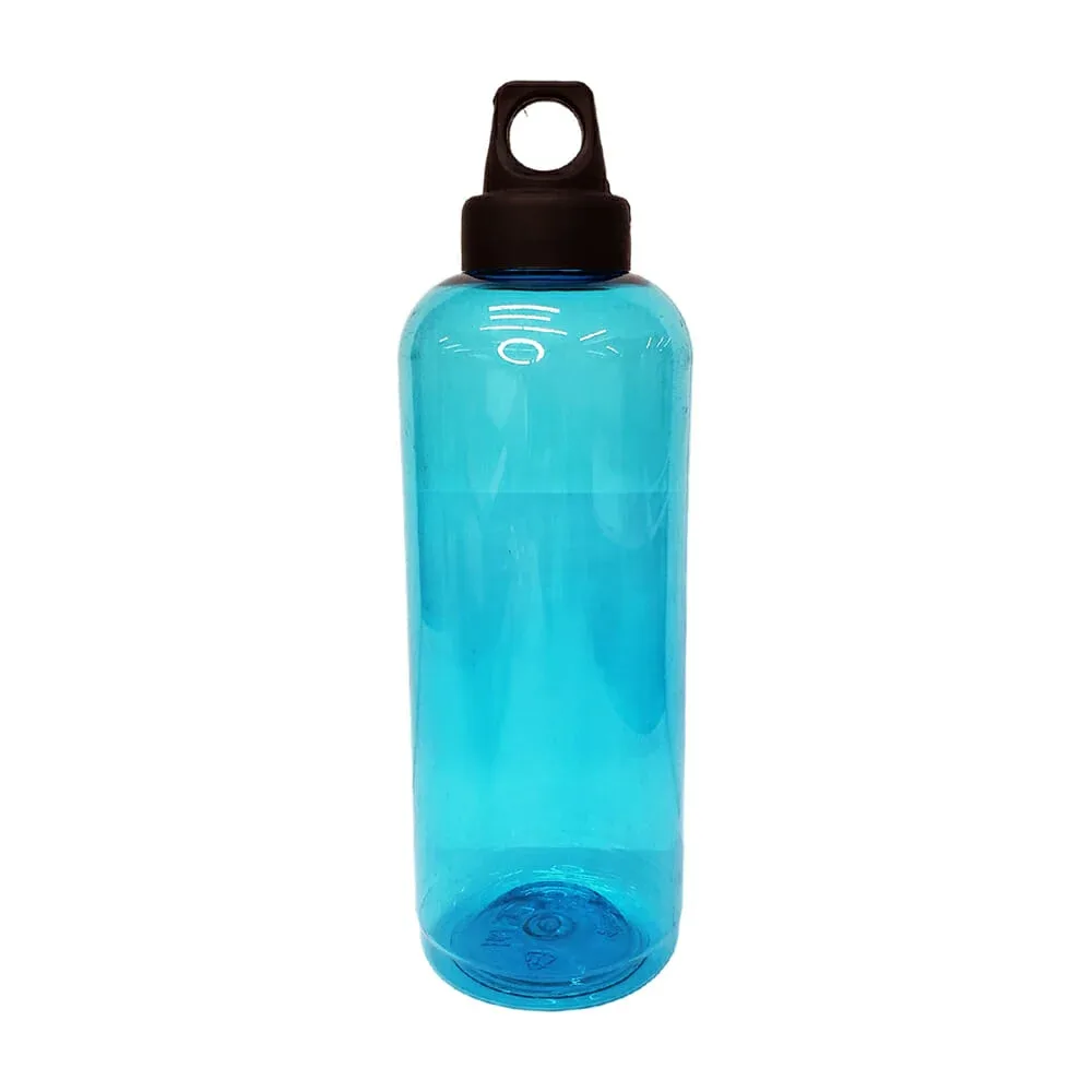 Botella cilíndrica translúcida con tapa de plástico, variedad de colores / 4096