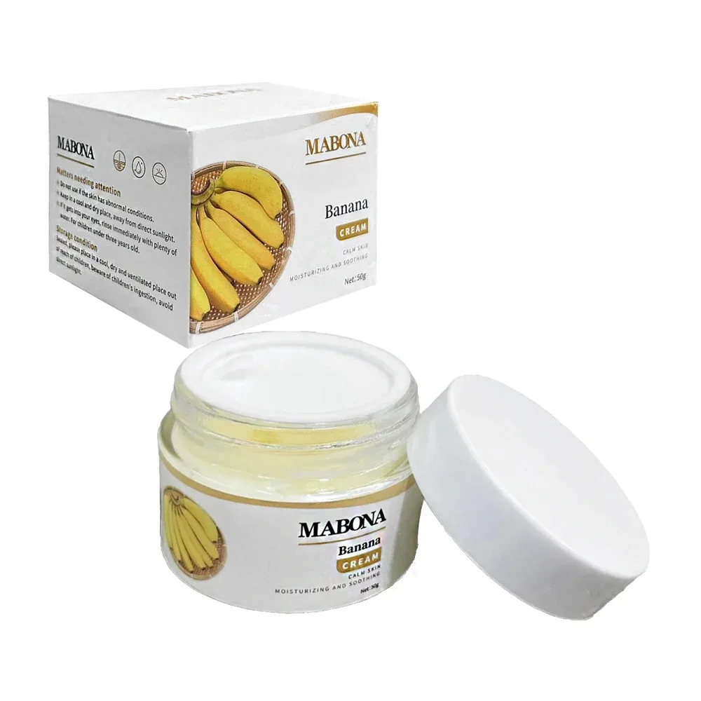 Crema mabona, 50g con extracto de banana para calmar e hidratar la piel
