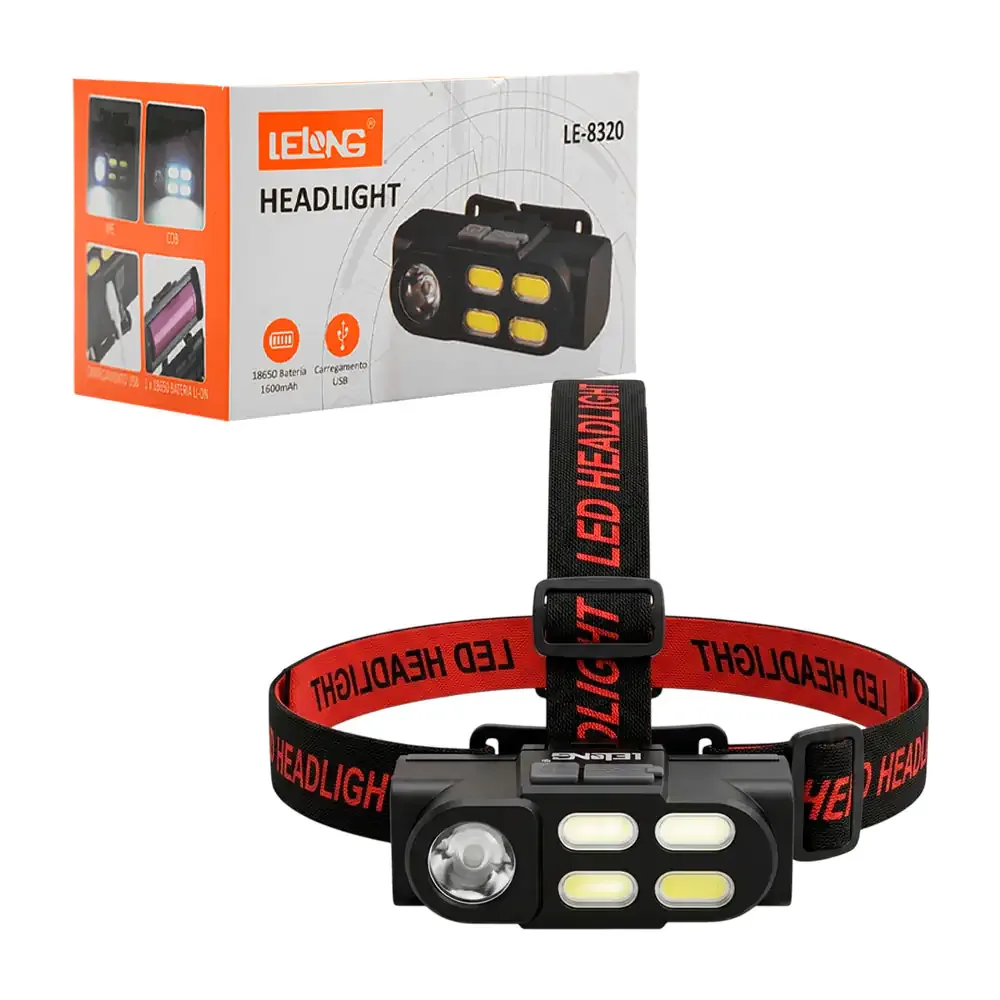 Lámpara tipo minero, ajustable con 5 leds de alta potencia, recargable / le-8320