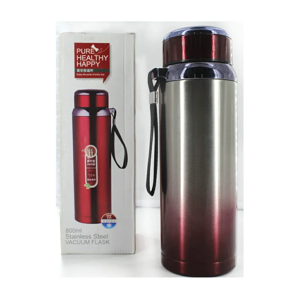 Termo vacuum flask bicolor de acero inoxidable con pantalla digital, infusor y capacidad para 800ml / pure healthy happy
