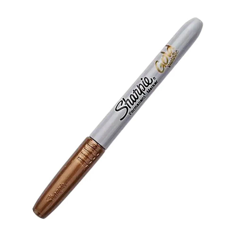 1pza plumón sharpie metálico con punta fina, tono dorado / shar.m