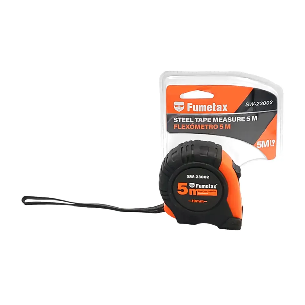 1pz cinta métrica - flexómetro fumetax de uso rudo, 5m / sw-23002
