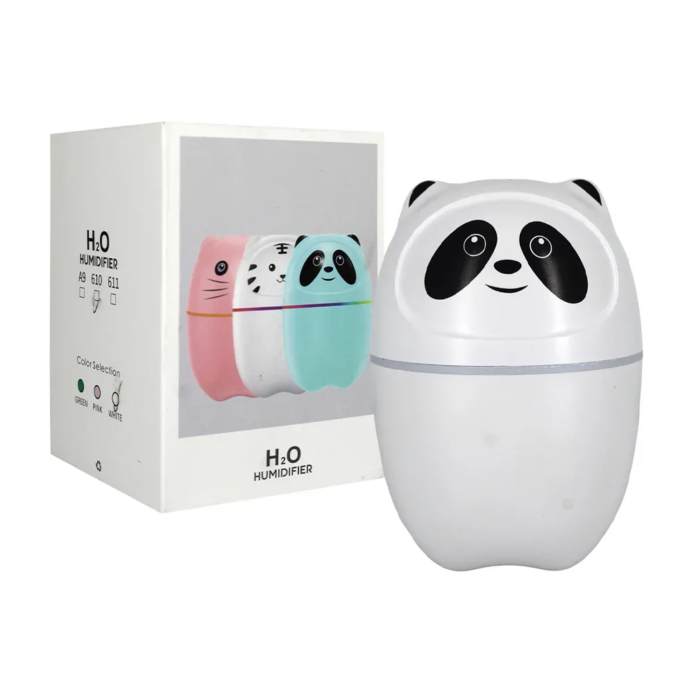 Humidificador h2o con capacidad para 220ml y diseño de animales con luz rgb, variedad de diseños / 610