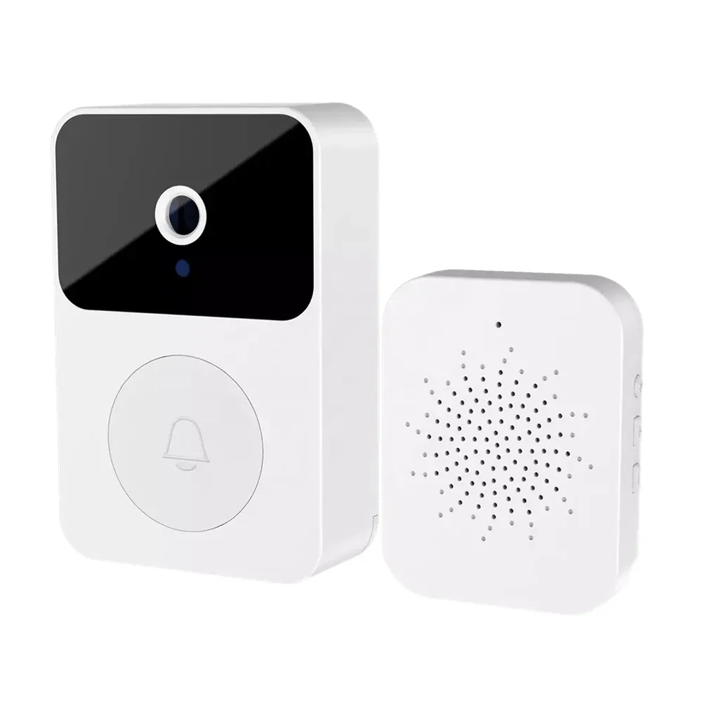 Timbre inteligente inalámbrico wifi con cámara y audio bidireccional, intercomunicador de voz, grabación de video y batería 800mA / x9 / 11547