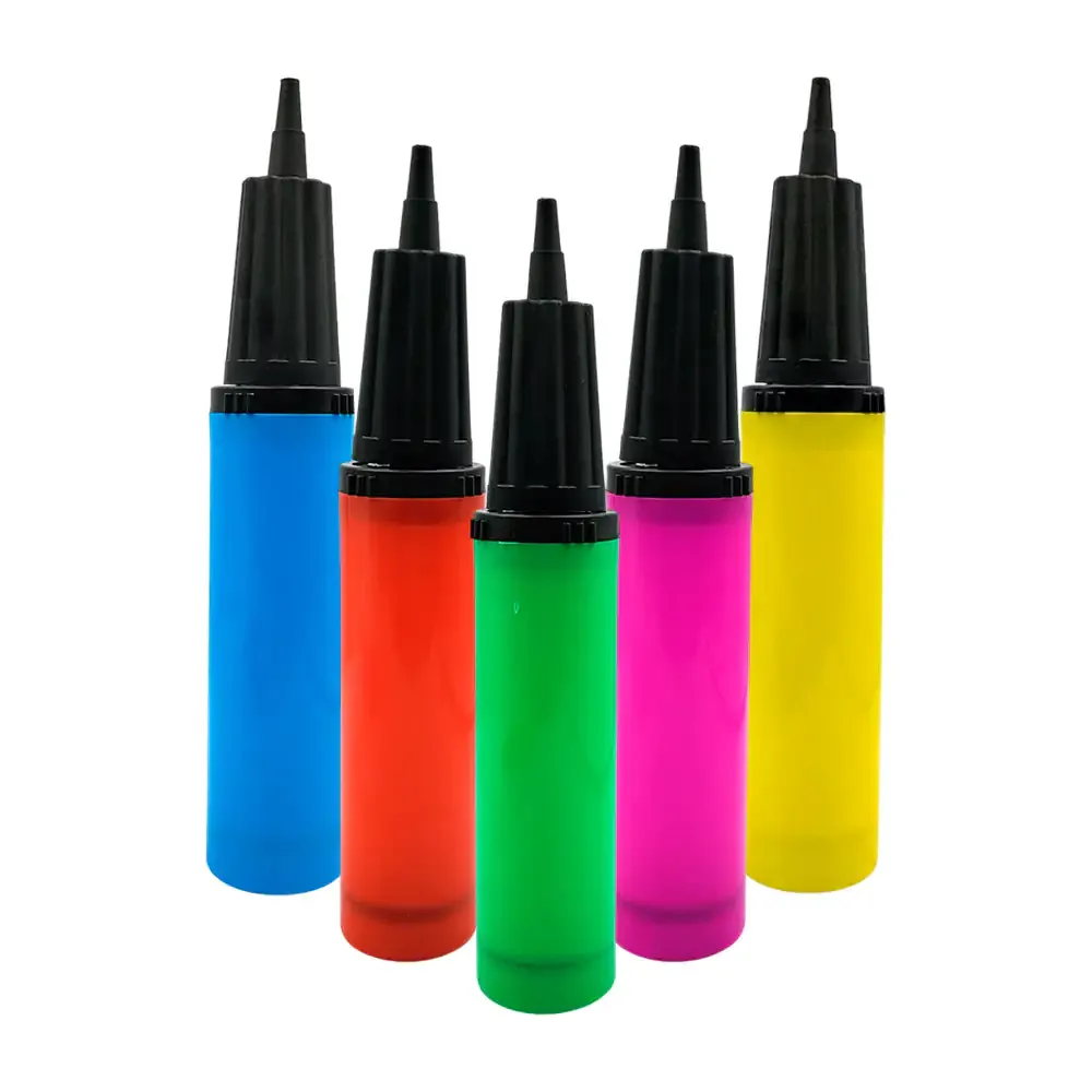 1pz Bomba manual de aire para inflar globos con textura, variedad de colores