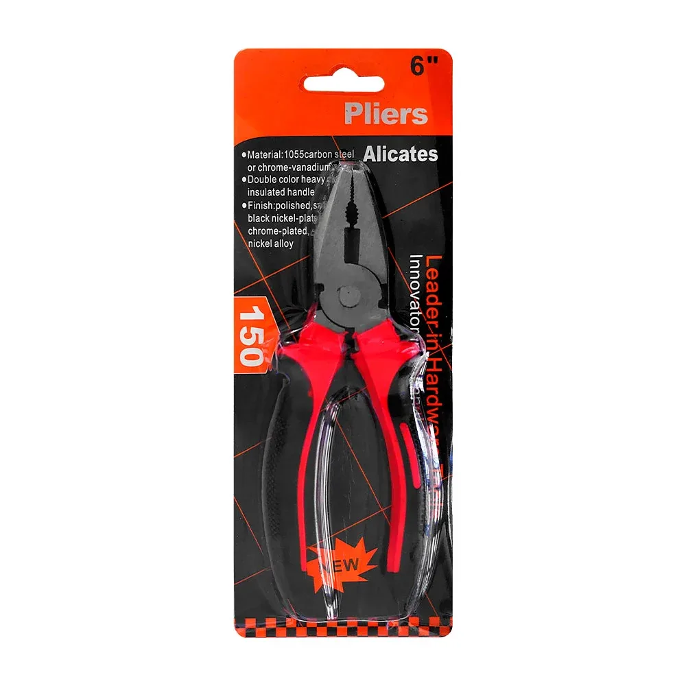 Pinza - alicate de 6 pulgadas con punta de corte y mango antiderrapante / t583
