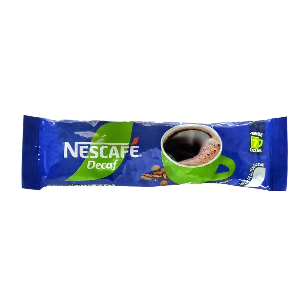 1pz sobre de café nescafe decaf, café descafeinado, 14g / 911790