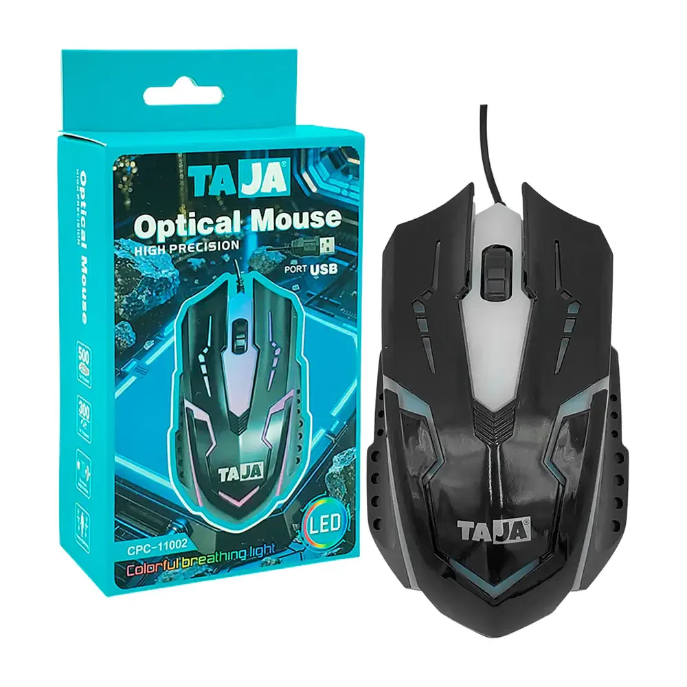 Mouse alámbrico, diseño ergonómico de alta precisión con luz rgb / cpc-11002