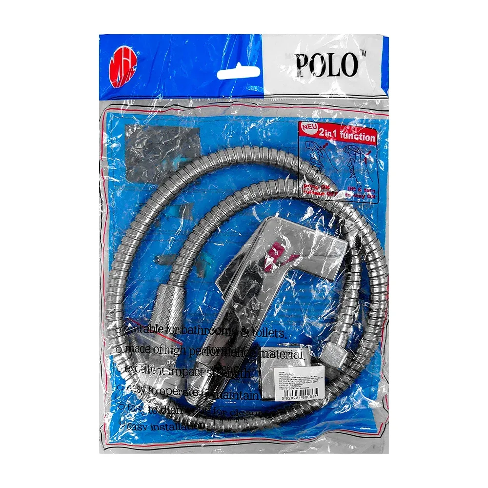 Kit de ducha polo 2 en 1 multifuncional, metálica, con manguera / 19-0061