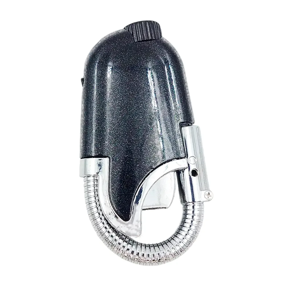 Encendedor recargable con diseño de mosqueton 8cm con regulador de gas + lampara / zm23-0589