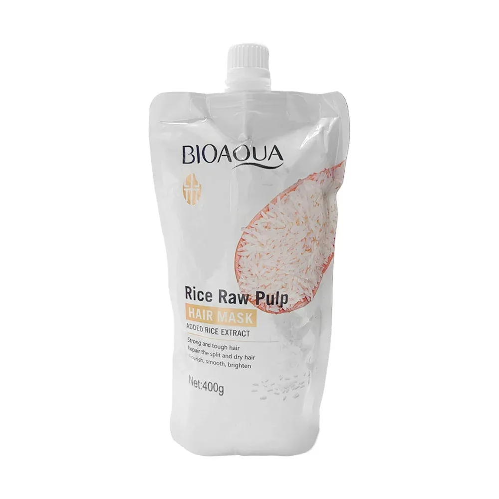 Mascarilla capilar bioaqua con extracto de pulpa cruda de arroz, 400g / bqy09883