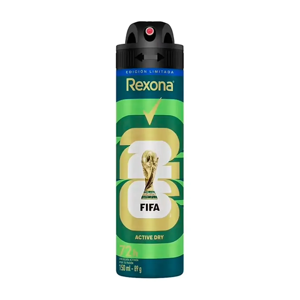 1pz Desodorante antitranspirante rexona en aerosol, aroma active dry, 150ml