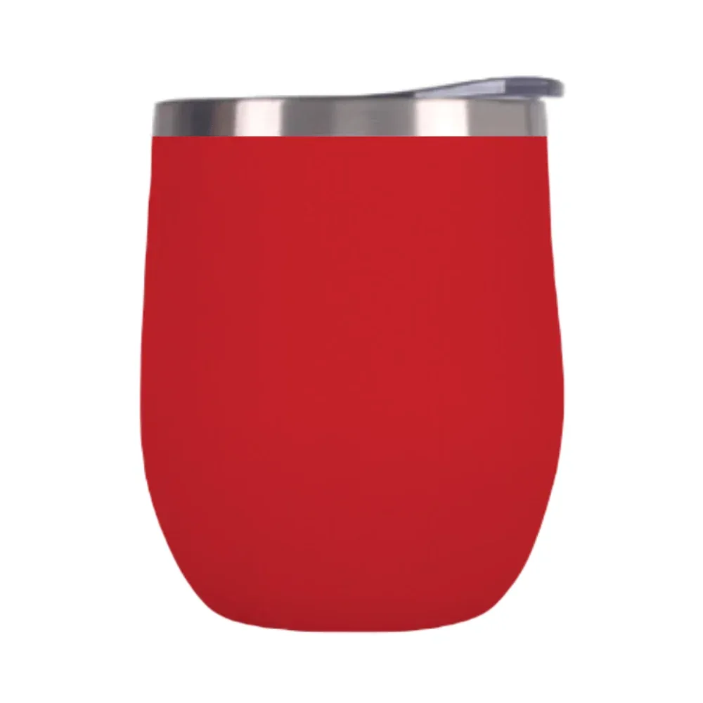 Taza termo metálico de acero inoxidable sin diseño y capacidad de 12oz, variedad de colores