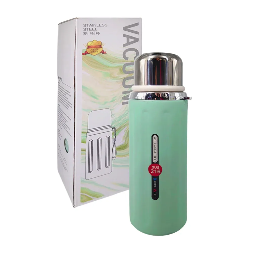 Termo liso de acero inoxidable con capacidad 800ml, variedad de colores / vacuum