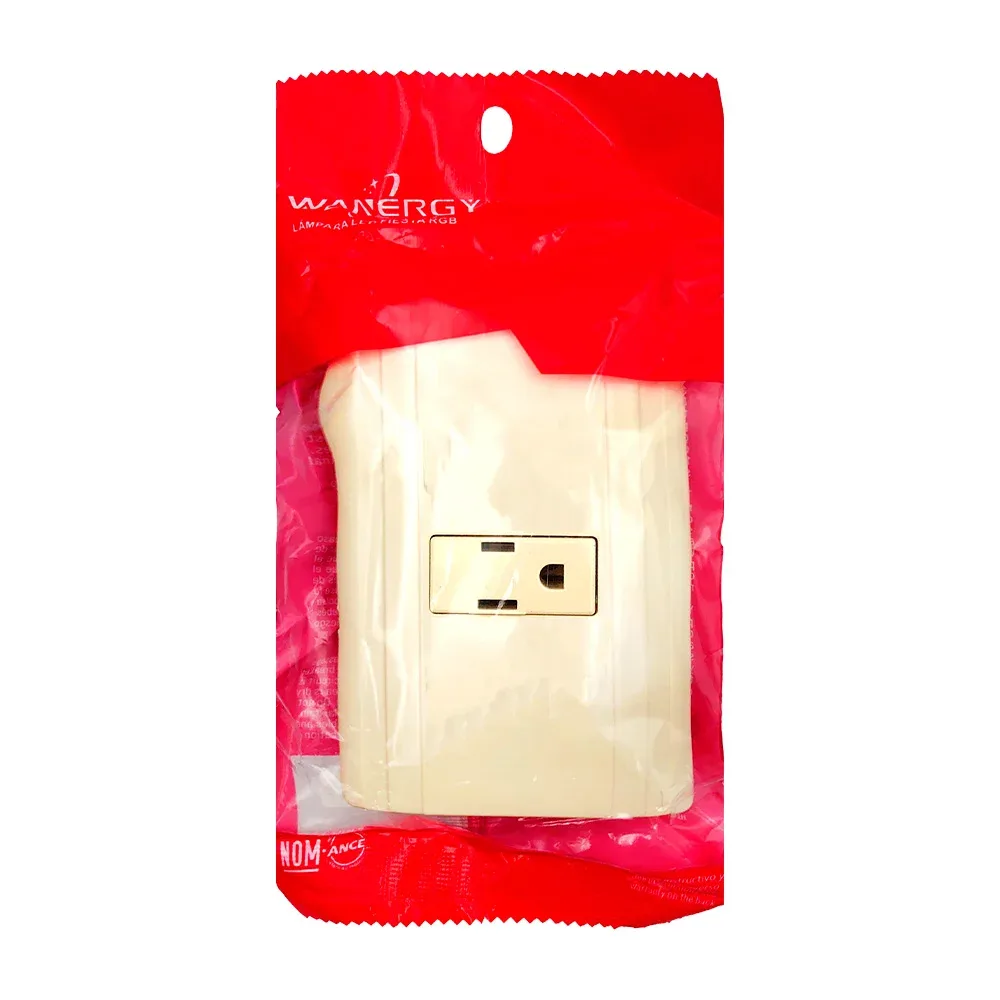 Placa de 1 contacto wanergy color blanco / 05194