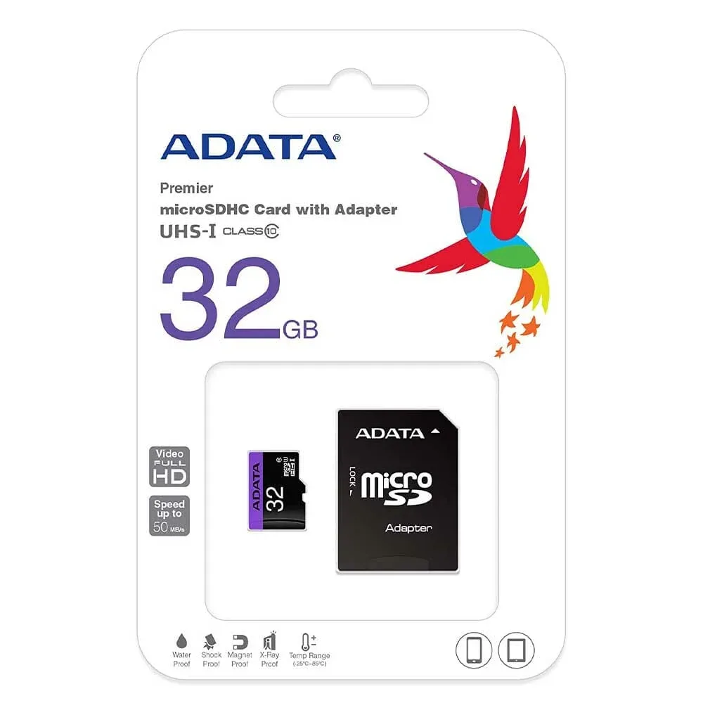 Memoria micro sd de 32gb con adaptador de uso para computadoras, celulares y/o cámaras